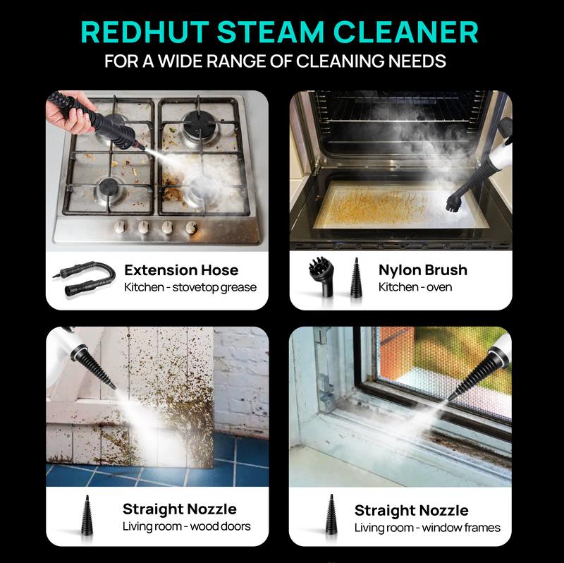 Pressurized Handheld Multi-Surface Natural Steam Cleaner with 12 pcs Accessories Powerful, Chemical-Free, Steamer for Home And Car, Cleaning Washing Machine, Air Conditioner, Kitchen, Summerclean Appliances Tool Household
