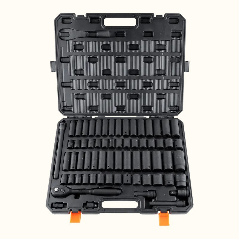 Drive Impact Socket Set – Cr-V Steel, Durable Construction with Easy-Read Sizes & Storage Case