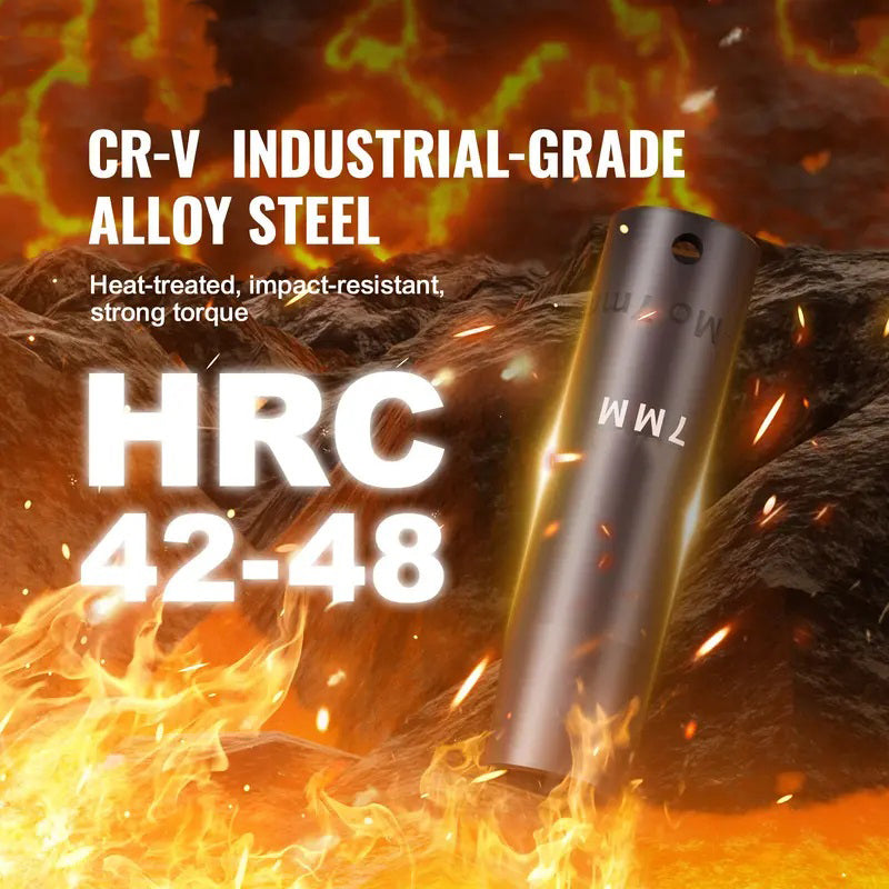 Drive Impact Socket Set – Cr-V Steel, Durable Construction with Easy-Read Sizes & Storage Case